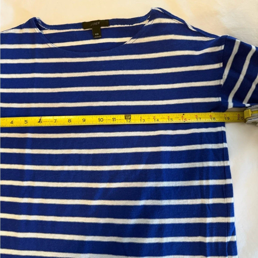 J. Crew Royal Blue & White Striped Top